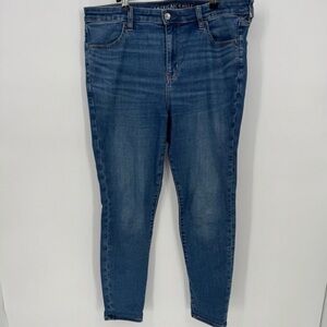 American Eagle High Rise Jegging Medium Wash Next Level Stretch Jeans Womens 16R